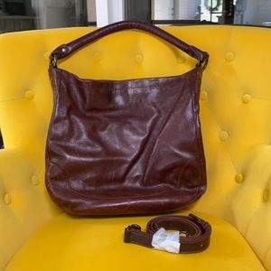 Frye Burgundy Hobo Bag